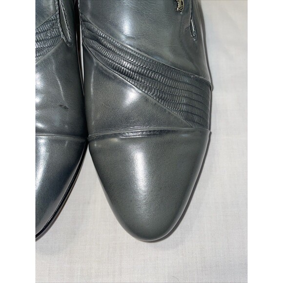 D’italo By Globe Men’s Dress Loafers Size 9.5 M Gray Leather Formal Business main image 8